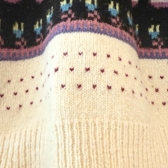 Handicraft Sheep Wool Made in Peru Colorful Patterned Sweater XL - Picture 4 of 6